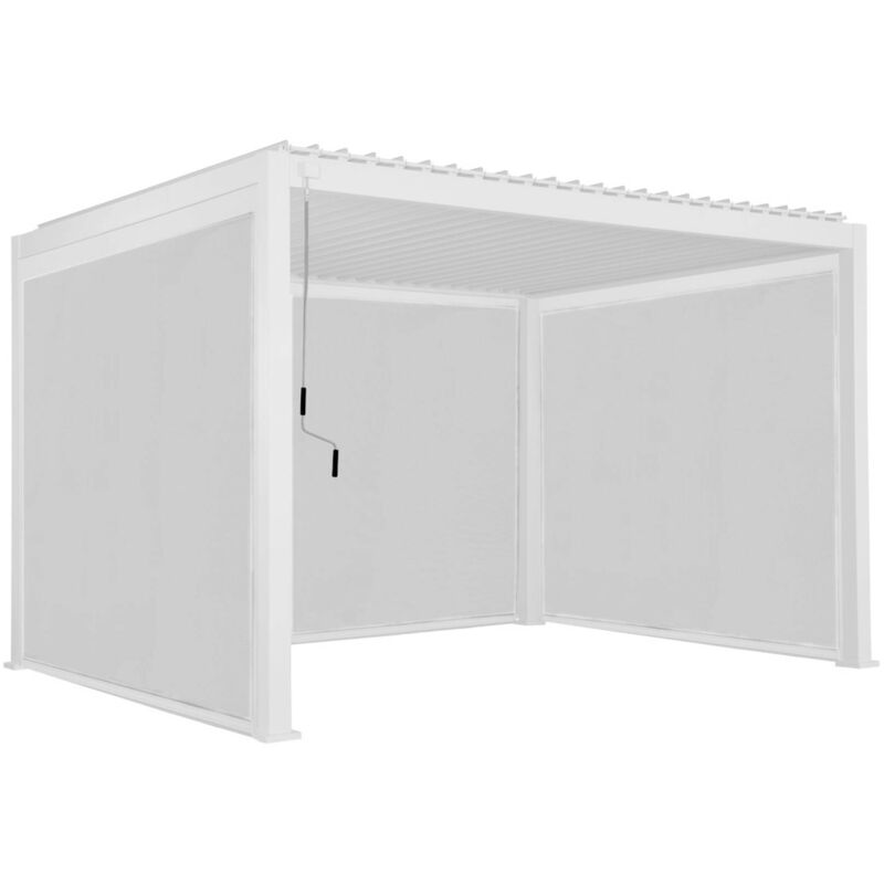 Sweeek - Bioklimatische Pergola Triomphe 3x4m + 2 Markisen 3m + 1 Markise 4m