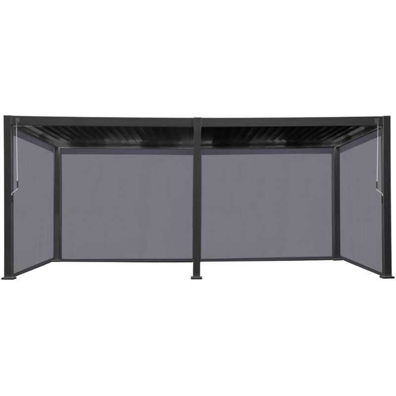 sweeek - Bioklimatische Pergola Triomphe 3x6m + 4 Markisen 3m