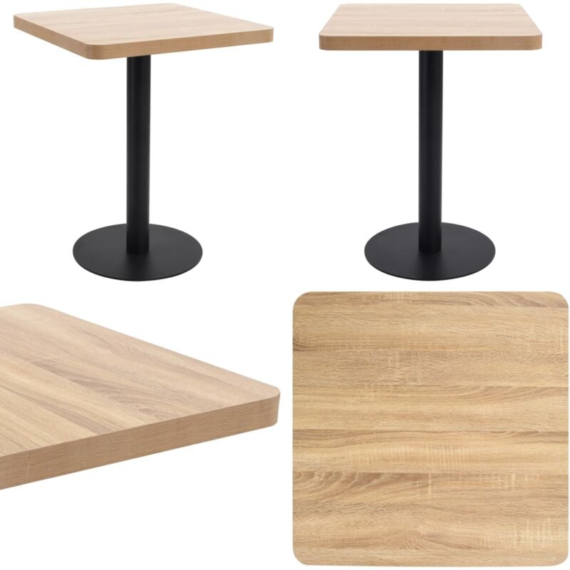 Bistrotisch Hellbraun 60x60 cm mdf - Esstisch - Bistrotisch - Wohnzimmertisch - Kleiner Tisch - Hellbrauner Tisch - Home & Living