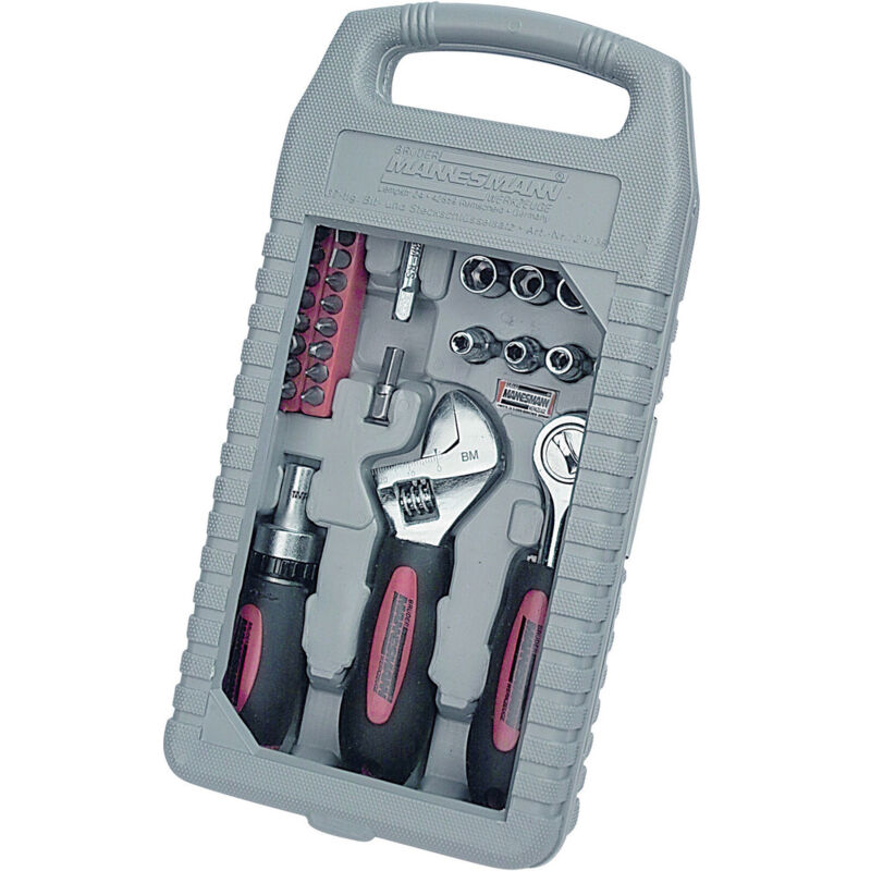 Brüder Mannesmann - M29038 Werkzeugset Heimwerker im Koffer 37teilig