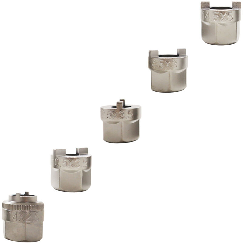 Bituxx 5 tlg. Stoßdämpfer Werkzeug Federbein Domlager Stecknuss Spezialwerkzeug Nuss Set KFZ PKW Auto