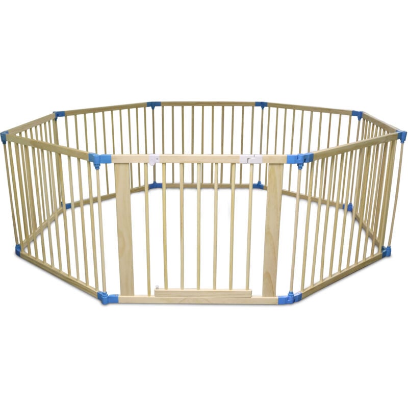 Bituxx - Laufgitter Laufstall Spielgitter Spielstall Spielbereich Spielgehege Kindergehege Premium ø 150 cm aus Pinienholz