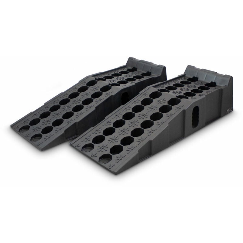 BITUXX PKW Auffahrrampen Set 7T bis 265mm KFZ Kunststoff Rampe Autorampe Hebebühne Plattform Auffahrt Wohnmobil