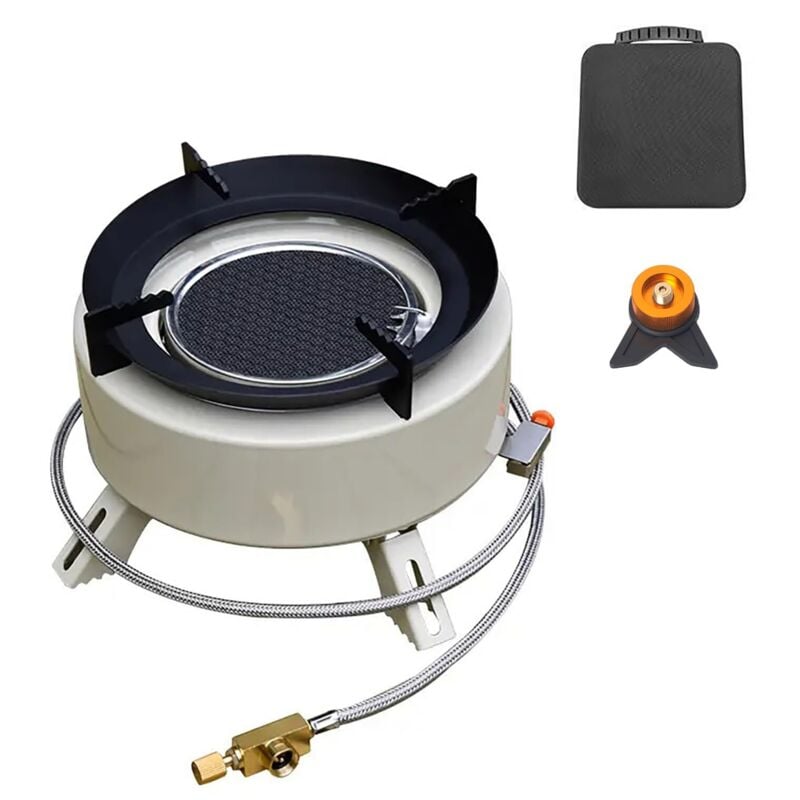 Biwak Gaskocher, 4000Watt Campingkocher, Tragbarer Campingkocher, Energiesparender Infrarot Campingkocher, Gaskocher für Camping mit Aufbewahrungsbox