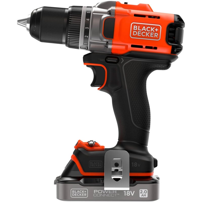 Black&decker - black+decker Werkzeug - 18V Akku-Bohrschrauber, 2x 2,0 Ah Li-Ion Akku, Ladegerät BCD382D2XK-QW