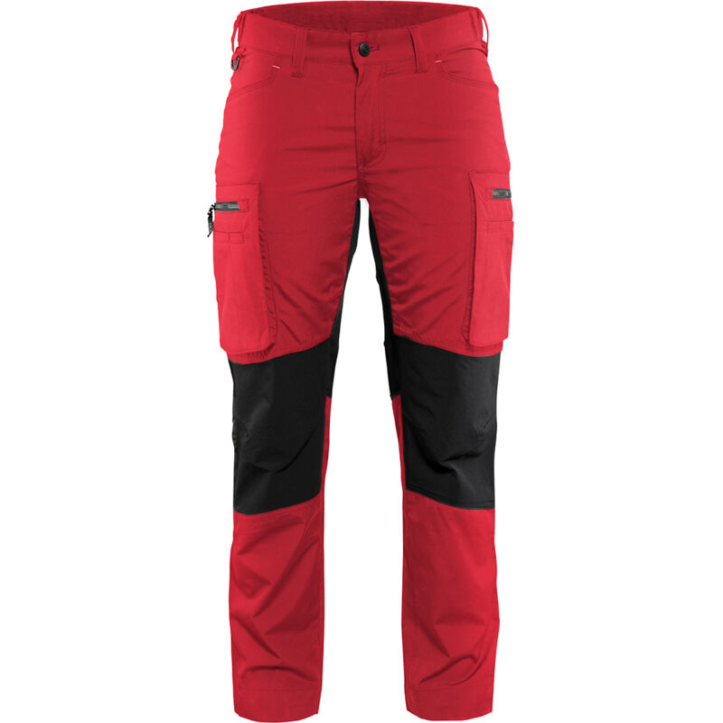 Arbeits-Hosen Wartung Stretch Damen 7159 - Rot/Schwarz XL - DE(48) - ES(C46) - Normen