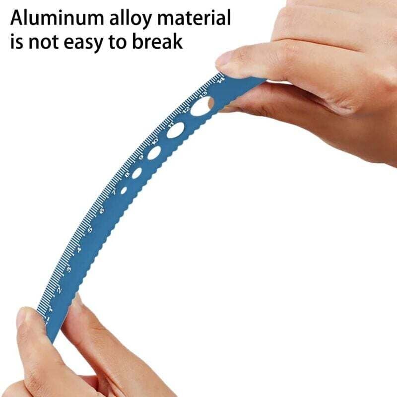 XVX - Blau) Geodreieck, Schuldreieck, mit Aufbewahrungskoffer, Satz mathematischer Geometrielineale aus Aluminiumlegierung, Mathematik-Schreibwaren