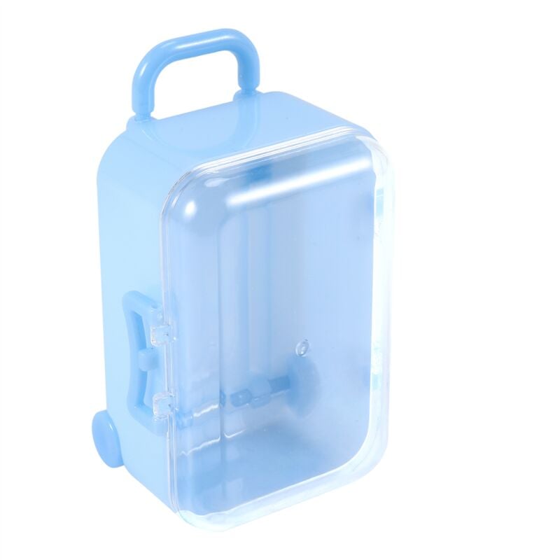 Blau Mini-Roller Reisekoffer Pralinenschachtel Persoenlichkeit kreative Hochzeit Gepaeck Trolley Kandis Spielzeug kleine Aufbewahrungsbox