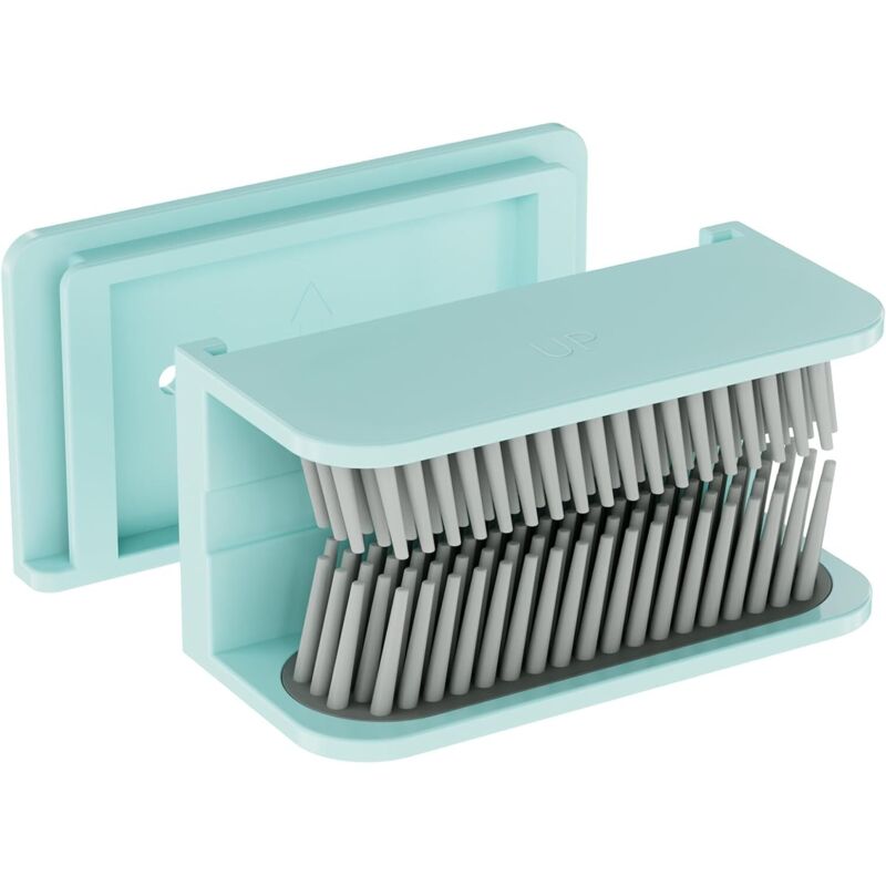 Blauer Silikon-Haarfilter mit Ohren, ideal für Toiletten.