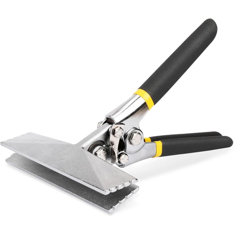 Blechbiegezange, 15 cm / 6 Zoll, gerade Backen, zum Glätten und Biegen von Metallen, doppellagig gepolsterter Griff
