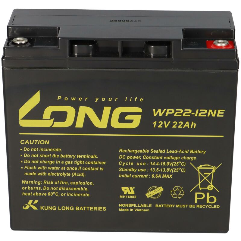 Kunglong - Bleiakku 60V 22Ah (5x 12V 22Ah) kompatibel sxt Raptor 1200 V2 & Viper