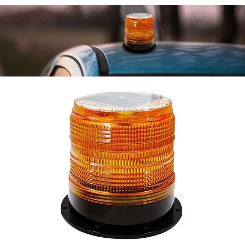 Blinkende LED-Warnleuchte, Stroboskop-Funktion, magnetische orangefarbene Blinkwarnleuchte für Pkw, Anhänger, Wohnwagen, SUV, 300 A