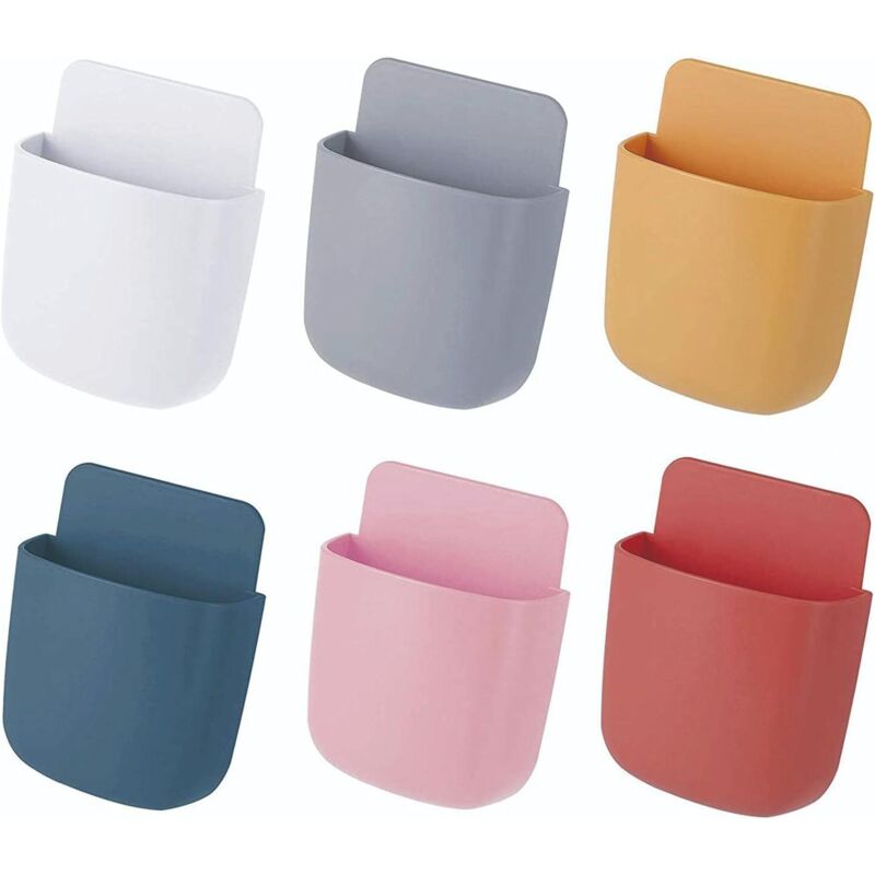 6-teilige Aufbewahrungsbox für Fernbedienungen, Handy-Wandhalterung, Fernbedienungs-Wandhalterung, Aufbewahrungsbox für ABS-Wandhalterungen,