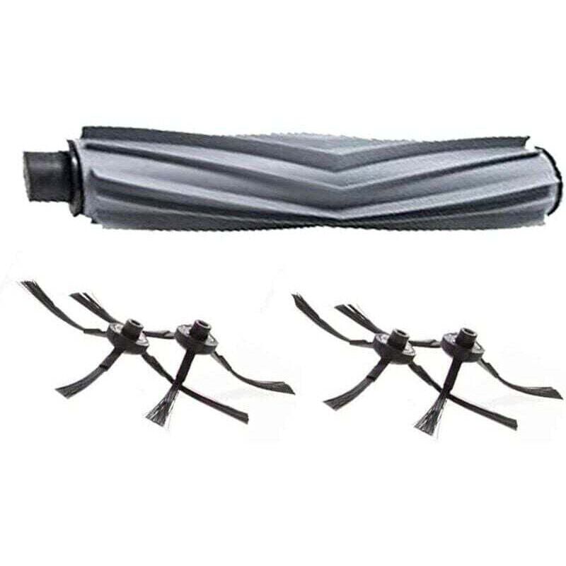BLUELIRR Zubehör Hauptbürste & Seitenbürsten für AMIBOT Animal H2O & Animal Comfort H2O Saugroboter (1 Hauptbürste + 4 Seitenbürsten)