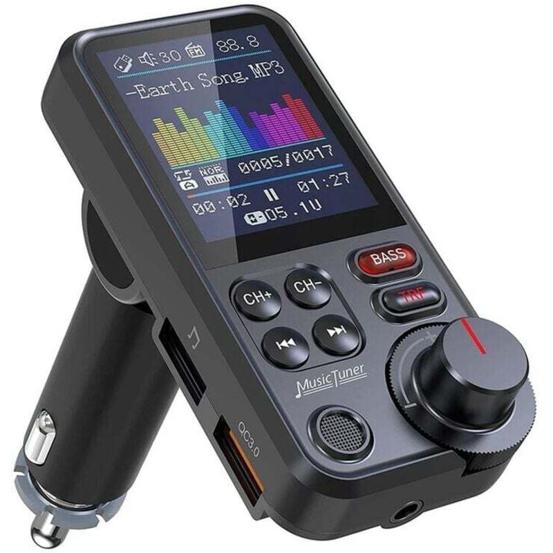 Bluetooth 5.0/DC9-28V BT93 Drahtloser MP3-Musik-Player FM-Transmitter Audio-Ladegerät Auto-Freisprecheinrichtung MP3-Musik-Player mumu