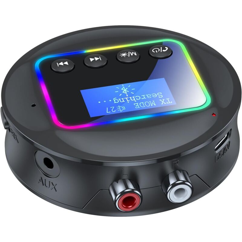 Bluetooth 5.4-Empfänger für HiFi-Anlagen, drahtloser Transceiver-Adapter für Fernseher, Kopfhörer, Lautsprecher, Flugzeuge, Heimkinoanlagen, PCs und