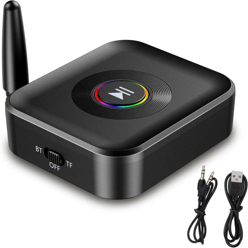Bluetooth-Audioadapter, Bluetooth 5.1-Empfänger, 2-in-1-kabelloser Bluetooth-Adapter, funktioniert mit Lautsprechern, Musik-Streaming-Stereoanlage,