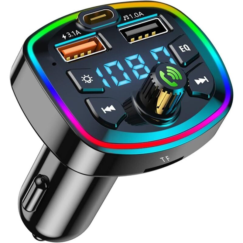 Bluetooth-FM-Transmitter fürs Auto, Autozubehör, Bluetooth-Autoradio, Bluetooth-Adapter fürs Auto, Bluetooth-Transmitter fürs Auto, Bluetooth-Adapter