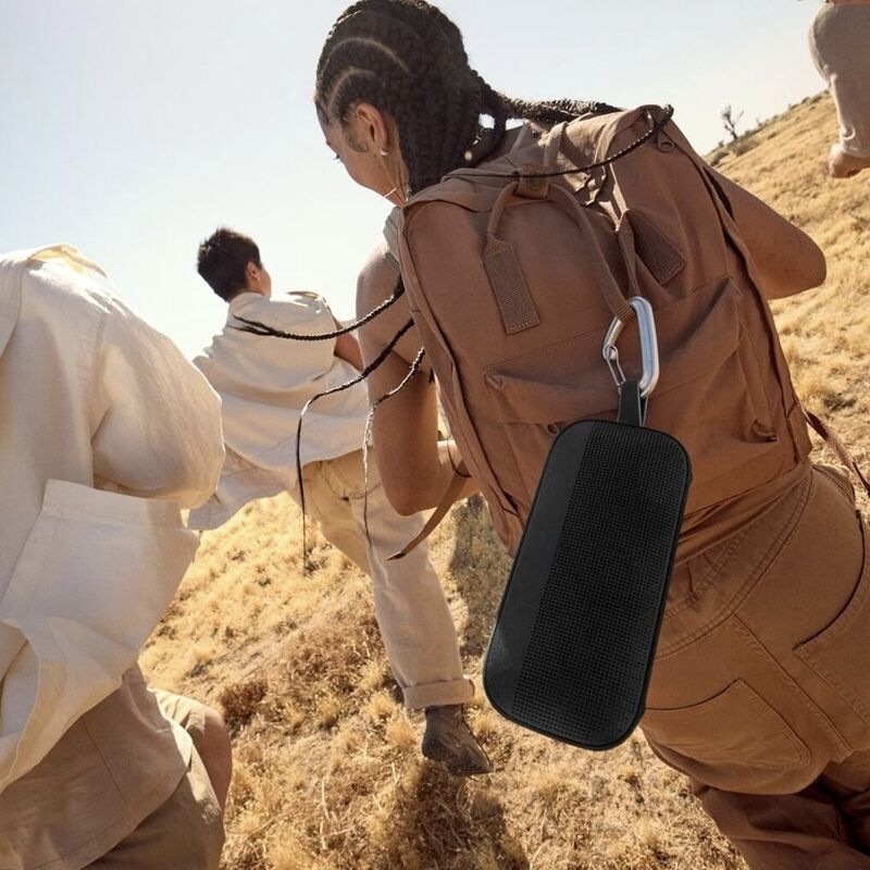 Bluetooth-Lautsprecher, ultraportabler Outdoor-Lautsprecher mit Hi-Fi-Sound, 12 Stunden Spielzeit, langlebiger wasserdichter Lautsprecher, Schwarz