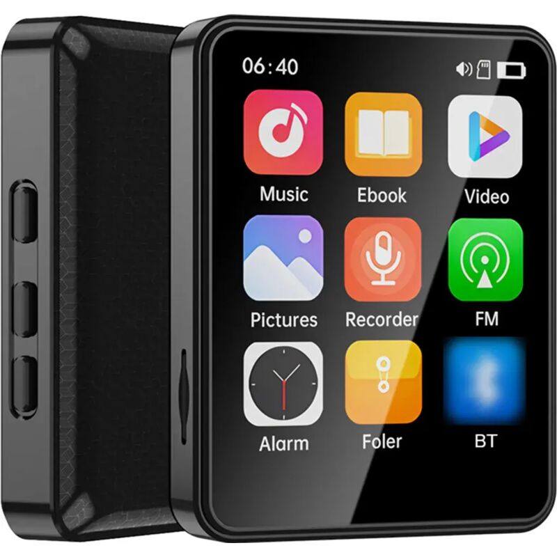 Bluetooth-MP3-Player mit Lautsprecher – 2,4-Zoll-Touchscreen, Videoplayer und E-Book-Reader, vielseitig, kabellos & kompakt