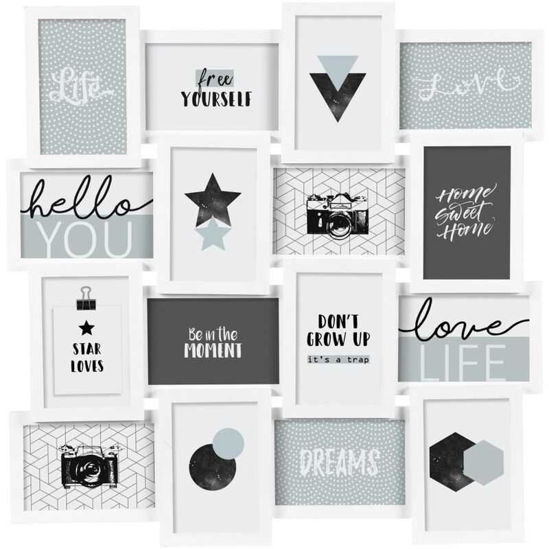 Fotorahmen, Collage, für 16 Fotos Atmosphera