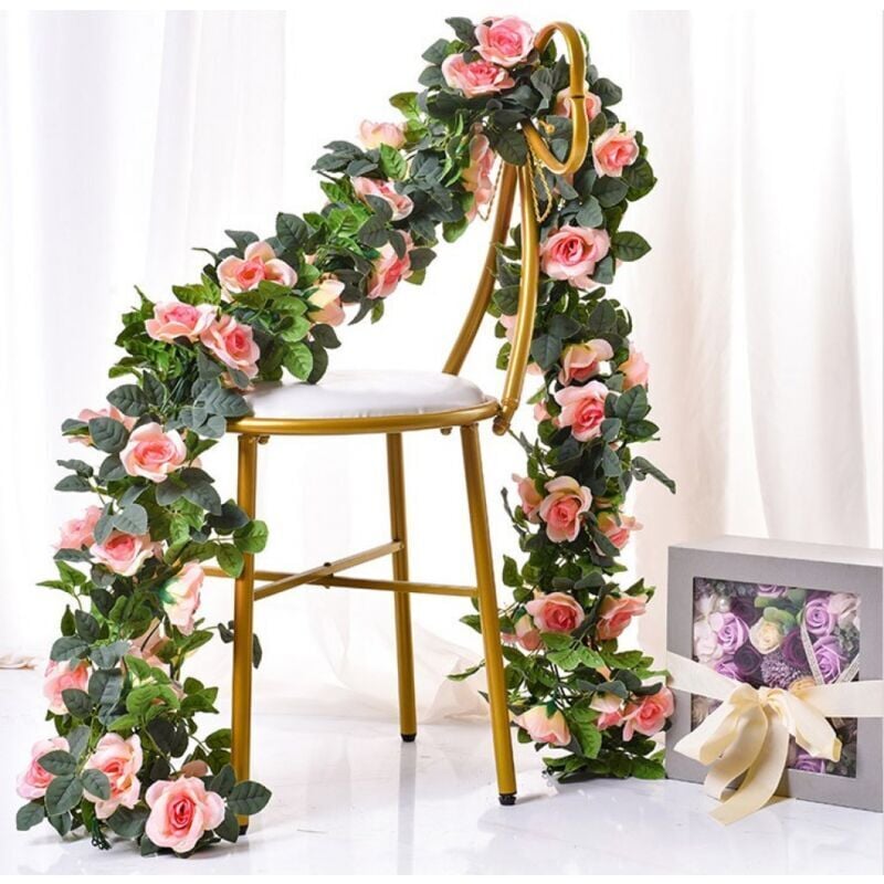 Blumengirlande, Hochzeitsbogenblumen, künstliche Rosenrankenblumen für Schlafzimmer, Hochzeit, Geburtstag, Wanddekoration, Weihnachtsbogen, 16