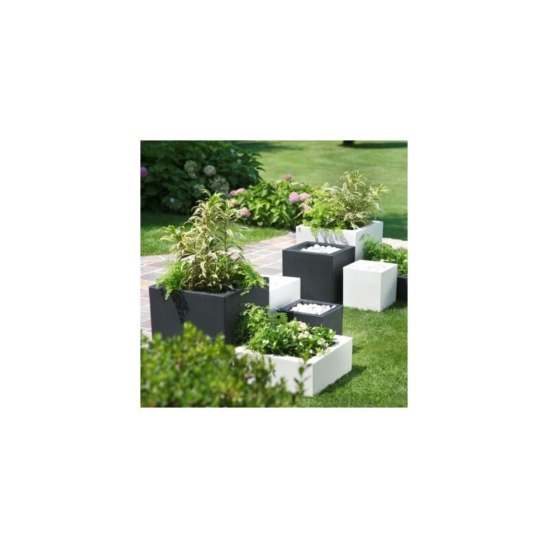 Schio Cubo-Vase Weiß - 40 cm