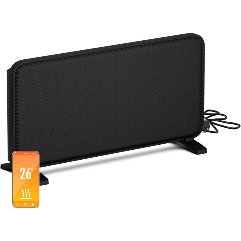 Infrarotheizung 2000 w – Wandmontage & Standgerät, Graphen-Heizelement, App & Touch-Steuerung, Thermostat, IP24, Überhitzungs- & Umkippschutz, für