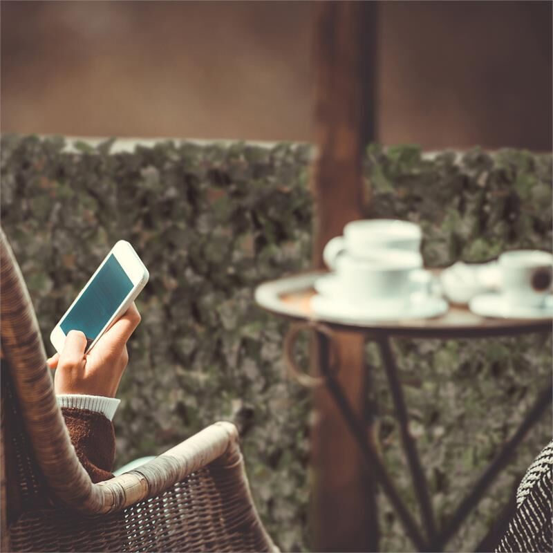 Blumfeldt - Fency Dark Ivy Sichtschutzzaun Windschutz 300x100 cm Efeu dunkelgrün