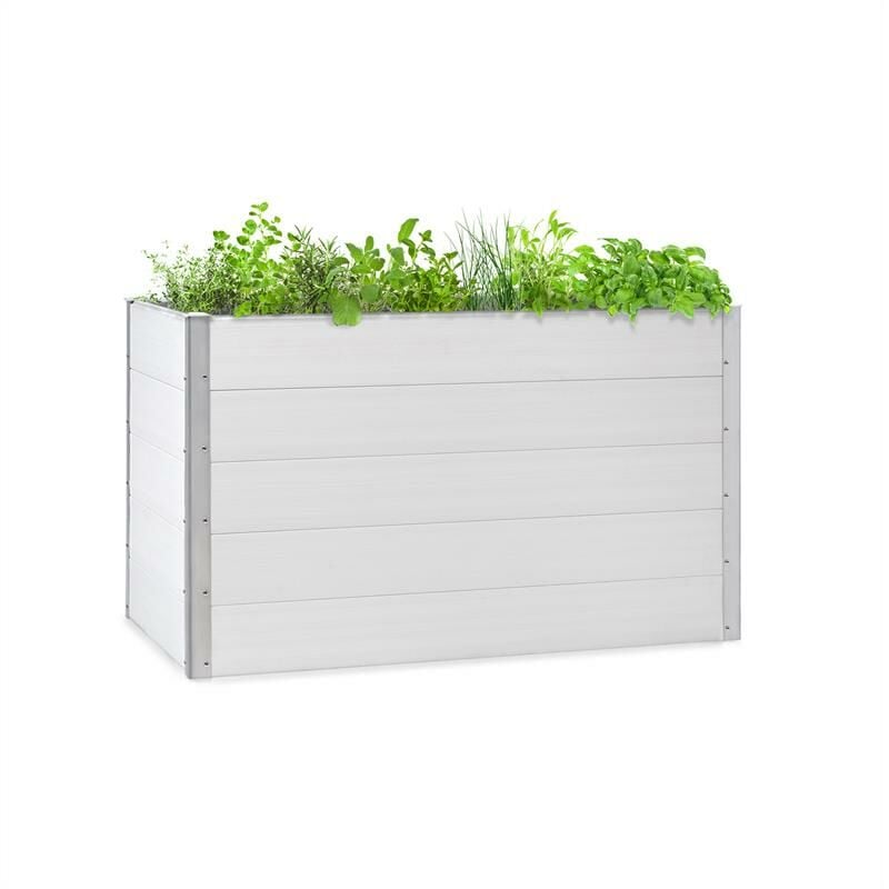 Blumfeldt - Nova Grow Gartenbeet 150 x 91 x 100 cm wpc Holzoptik weiß