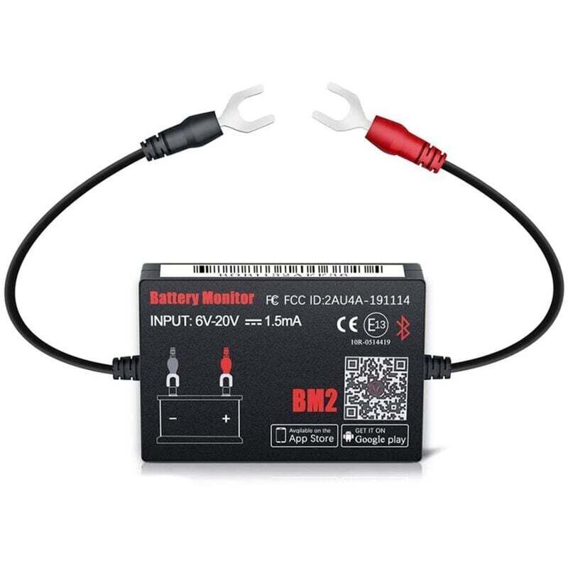 BM2 12V Autobatterie-Diagnosegerät, Analysator, Testmonitor mit Bluetooth für Android und iOS