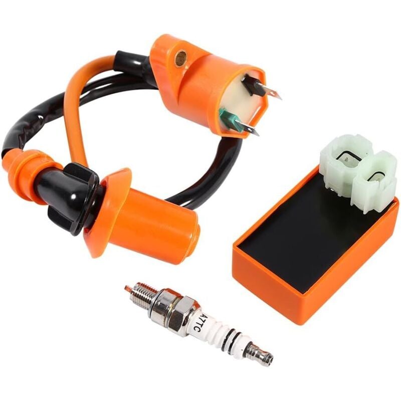 Bobine d'allumage, 6 Broches Performance CDI Bobine D'allumage Racing Bougie D'allumage pour GY6 50CC 125CC 150CC ATV Scooter