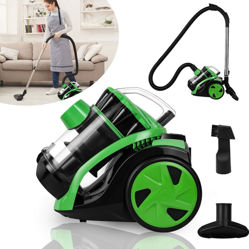 Bodenstaubsauger Staubsauger Beutellos. leistungsstark. für Hart- und Teppichböden. Fugendüse.HEPA-Filter. 900 W. 3.0 l