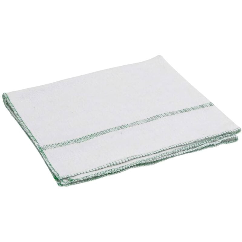 Reinigungstücher 5 Stk. Weiß mit Grünen Gestreift 50x60 cm Vidaxl