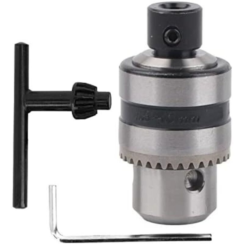 Bohrfutter Adapter Kit 3-Backen-Clip-Schlüsseltyp Bohrfutter 8 mm Befestigungsloch zum Bohren Schleifen Poliermaschine