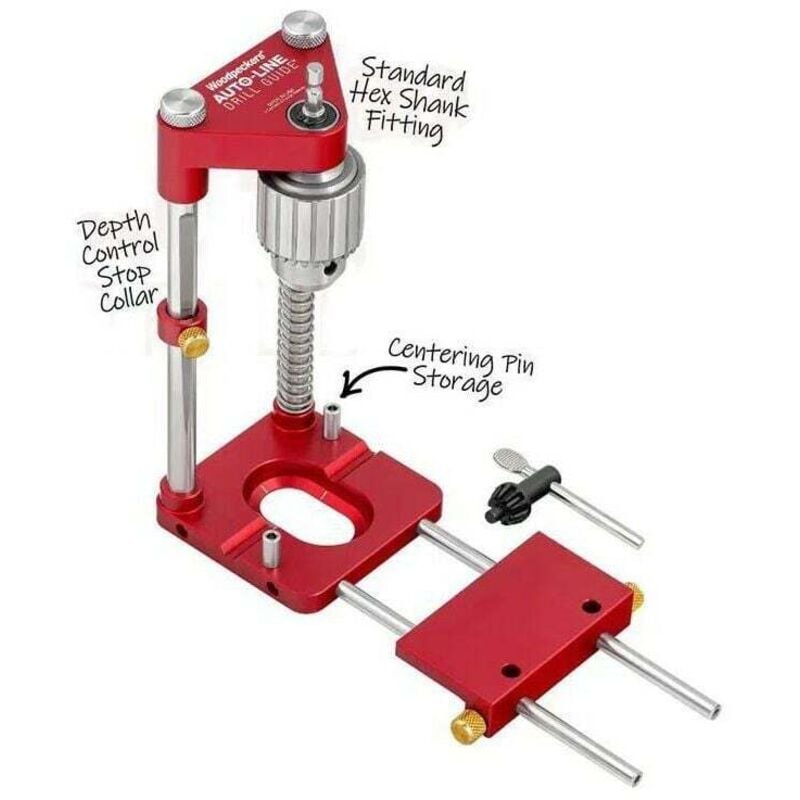 Tigrezy - Bohrständer, Sechskantantrieb/beweglicher Bohrständer für Akkuschrauber und Bohrmaschine, für runde Oberflächen und Werkstücke