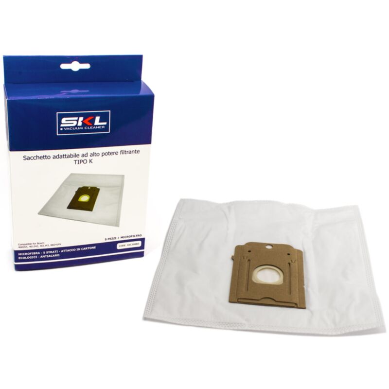 Ersatzteil - sos Accessoire Boite 5 sacs type k compatible +micro filtre pour Aspirateur 00468265 bosch Siemens Siemens bosch