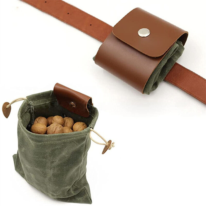 Leckerli-Tasche für Hunde, 2-teilig, faltbar, aus Oxford-Stoff, wasserdichte Leckerli-Tasche aus Leder für Reisen, Camping, Wandern