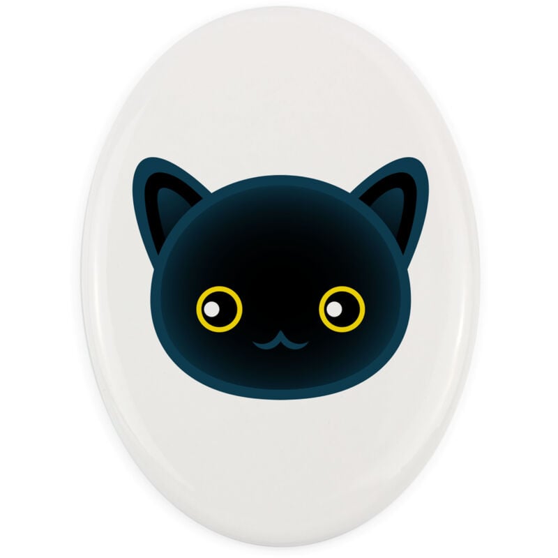 Bombajski - keramische Grabsteinfliese mit Grafik und Inschrift von Art-Dog