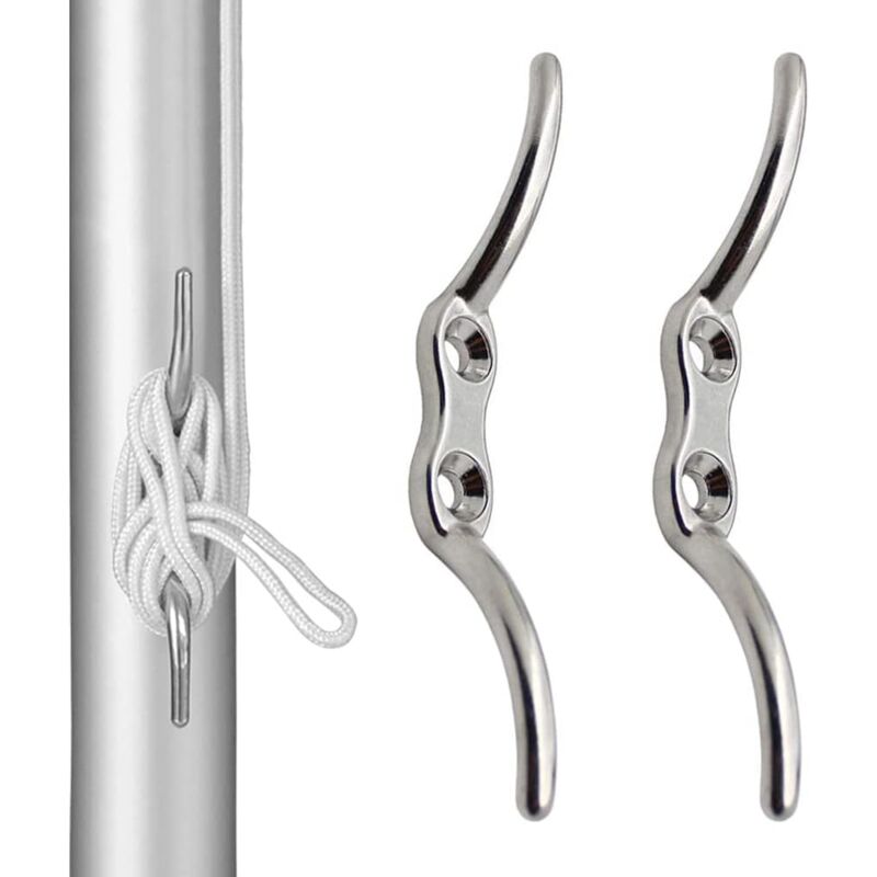 Bootsklampe, Festmacherklampe, Klampenhaken, Festmacherklampe, Fahnenmastseilklampenhaken, Bootsliegeplatzzubehör für Boote, Yachten, Fahnenmast,