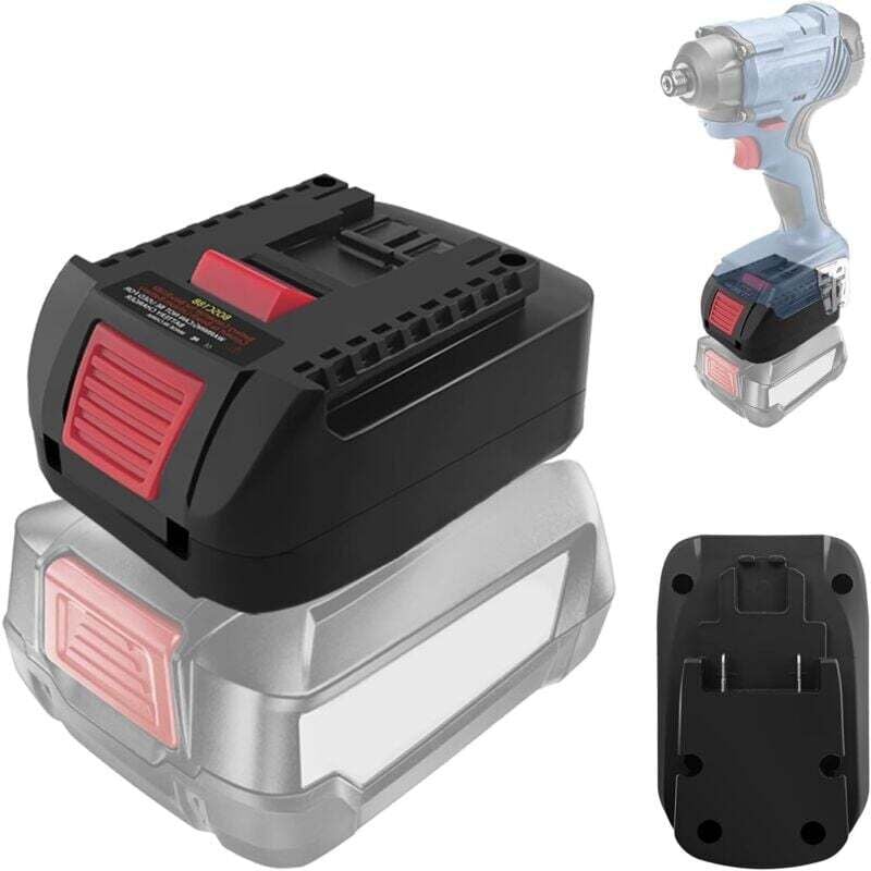 BOSC18B Akku-Adapter für Bosch 18V PBA Gloria Akkus, Akku-Adapter-Konverter auf Bosch Professional 18V GBA Werkzeug