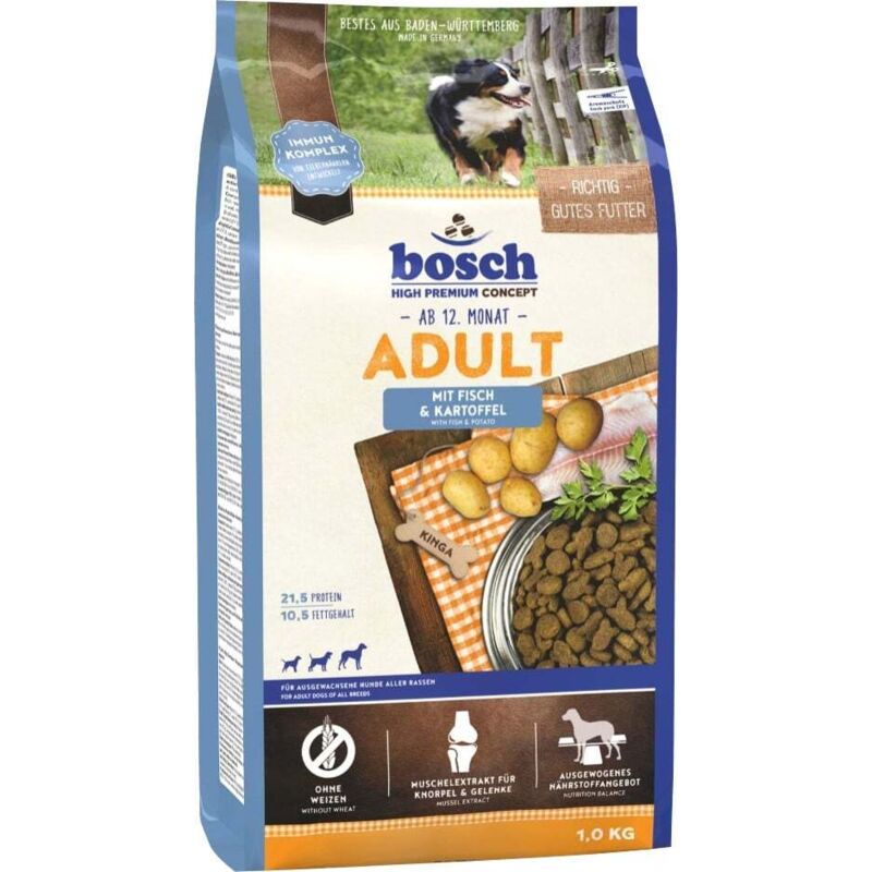 Bosch - Trockenfutter für Hunde Adult 1 kg mit Fisch & Kartoffel Trockenfutter