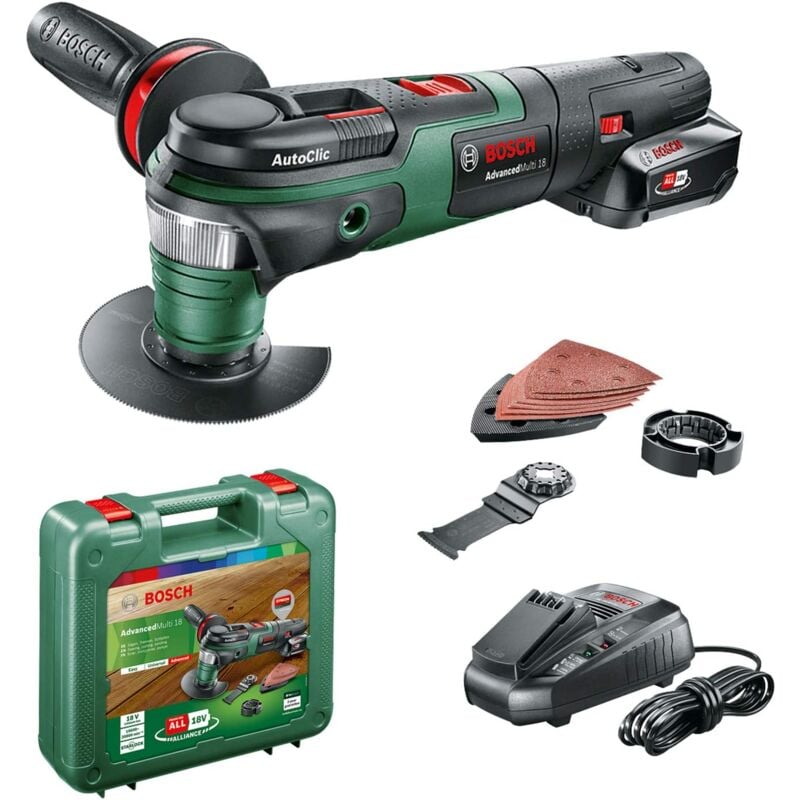 Bosch - Werkzeug - 18V Akku-Multifunktionswerkzeug, 1x Akku 2,5 Ah Li-Ion, Ladegerät 0603104001