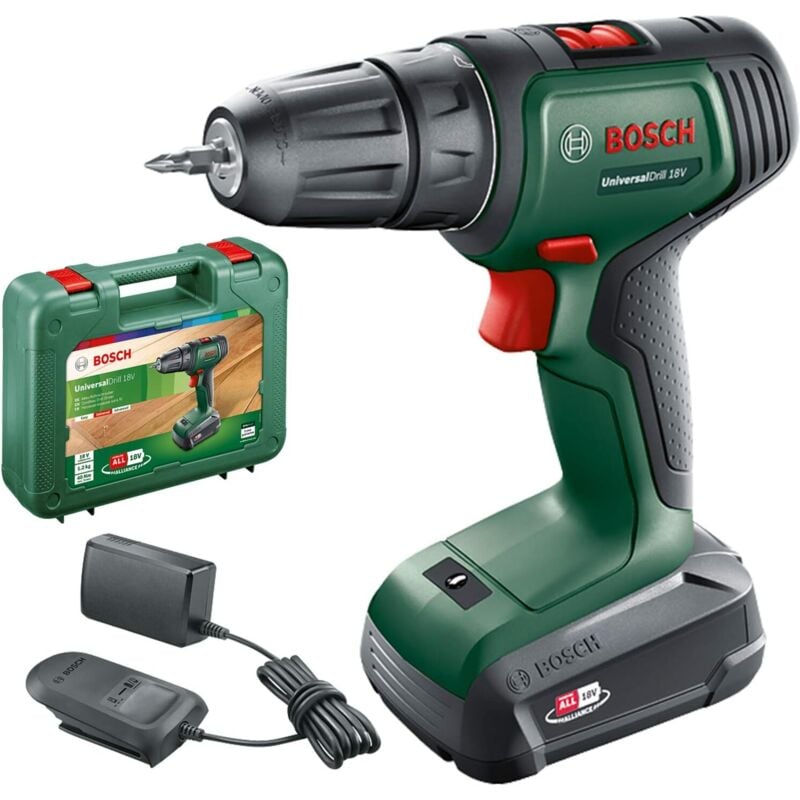 Akkuschrauber UniversalDrill 18V (1 Akku, 18 Volt System, BohrØ in Holz 30 mm) - Bosch