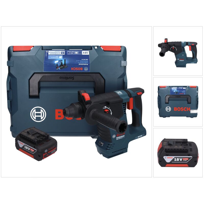 Bosch GBH 18V-24 C Professional Akku Bohrhammer 18 V 2,4 J Brushless SDS plus + 1x Akku 5,0 Ah + L-BOXX - ohne Ladegerät