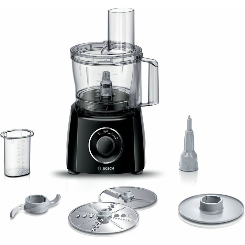 Bosch MultiTalent 3 Küchenmaschine 800 W 2,3 l Schwarz, Transparent