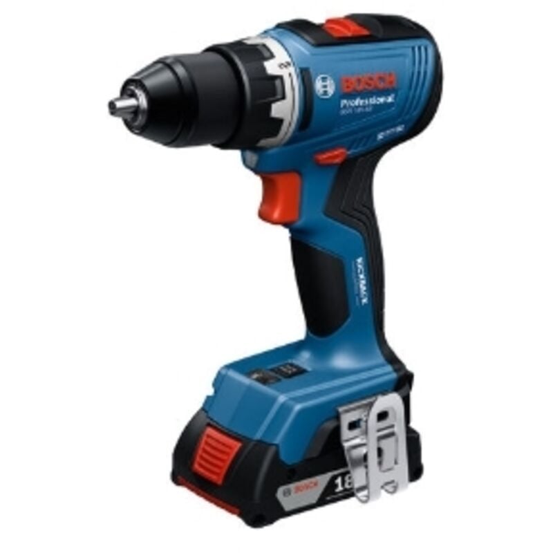 Professional 18V System Akkuschrauber gsr 18V-65 (bürstenloser Motor, 2 Batterien gba 18V 2.0Ah, Ladegerät gal 18V-20, L-Koffer) - Bosch