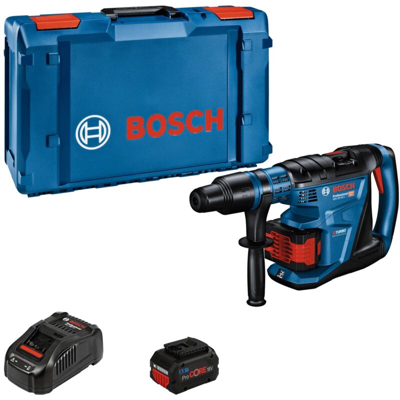 Bosch Akku-Bohrhammer gbh 18V-40 c biturbo mit sds max, 2 Akku ProCORE18V 5.5Ah