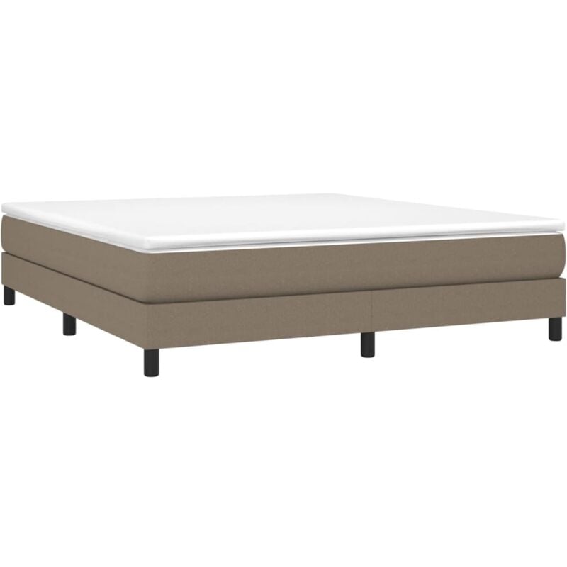 Bettgestell ohne Matratze Taupe 180x200 cm Stoff Vidaxl