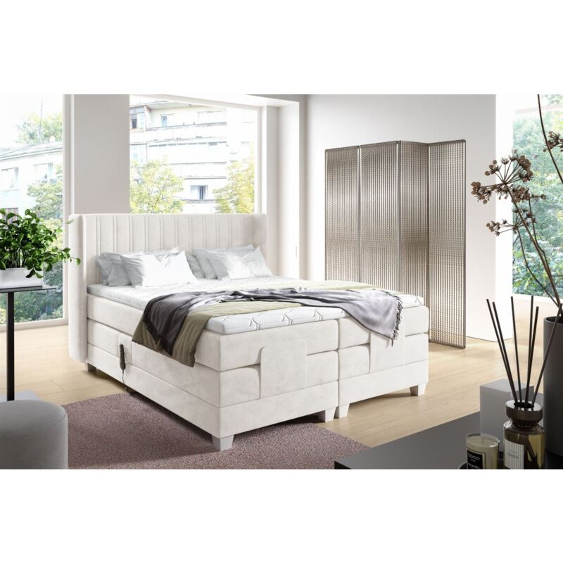 Fun Moebel - Boxspringbett Elektrisch Bett magnus 160x200cm in Stoff Salvador Beige